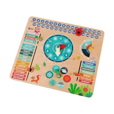 colorido calendario y reloj para niños