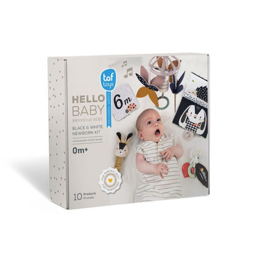 Kit Blanco y Negro para Recién Nacido Taf Toys - empaque del producto