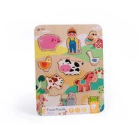 Puzzle Encaje Granja de Madera