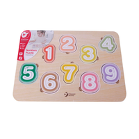 Puzzle Encaje Números y Frutas de Madera