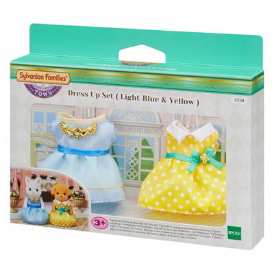 Conjunto de Vestidos Celeste y Amarillo Sylvanian Families