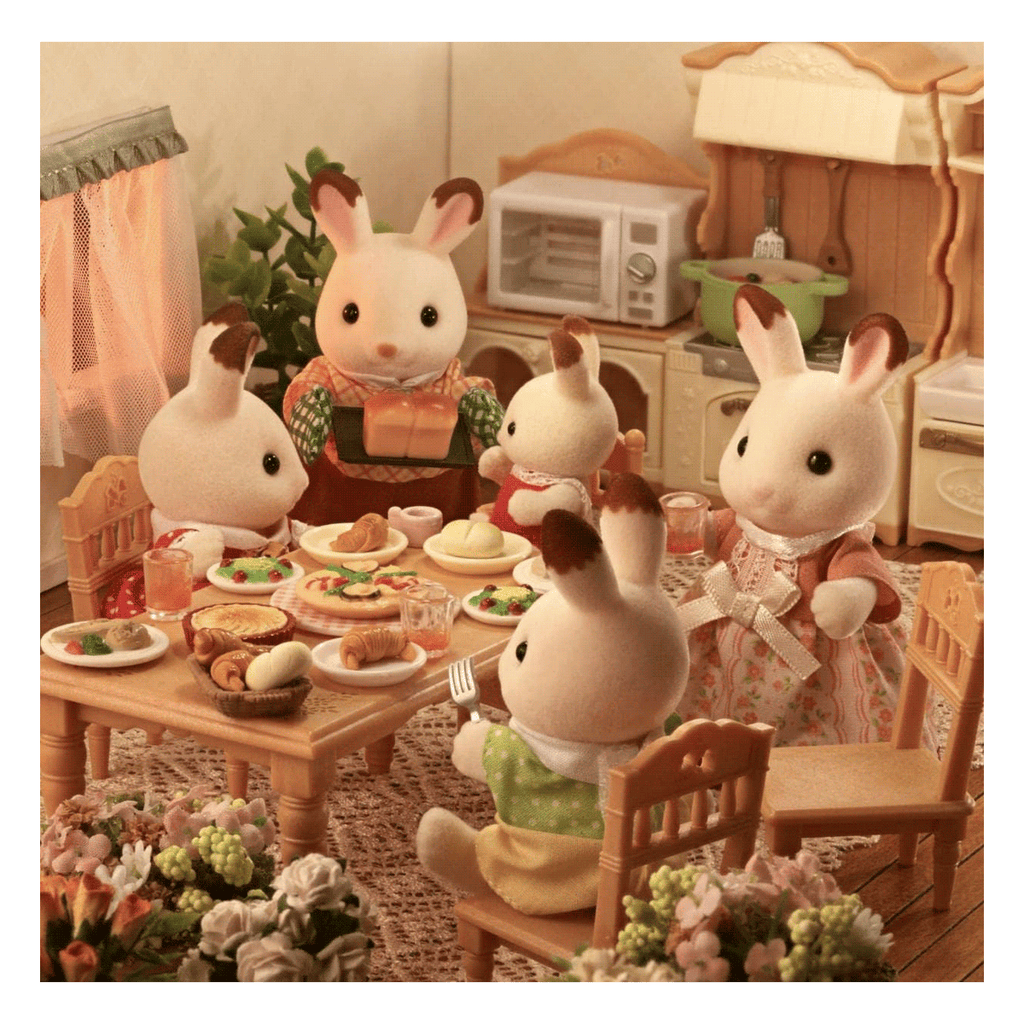 Familia Conejos Chocolate New Sylvanian Families