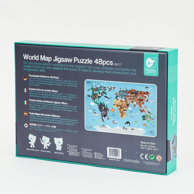 Puzzle Mapa del Mundo 48 Piezas Classic World