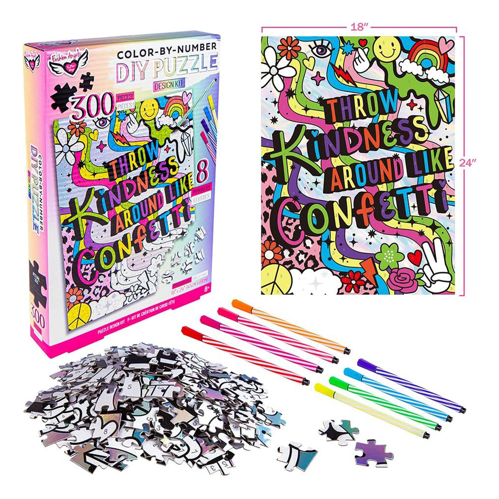 Puzzle para Colorear por Números Fashion Angels