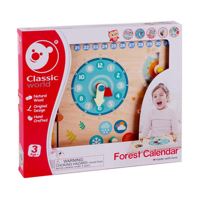 colorido calendario y reloj para niños