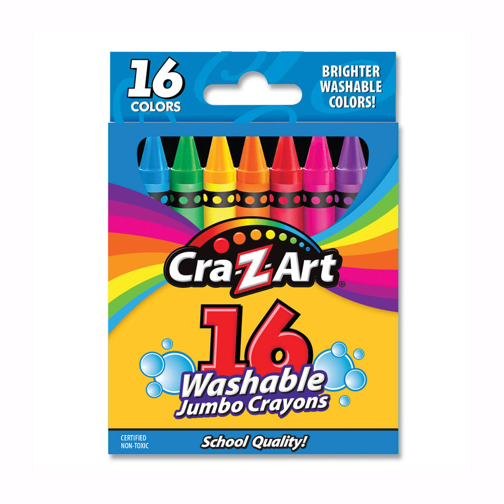 Crayones Lavables Crazart Gruesos Set 16 Colores
