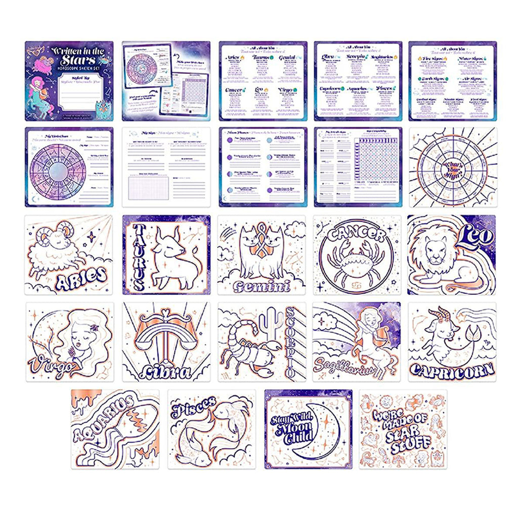 cuaderno para colorear signos del zodiaco
