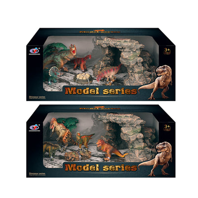 Dinosaurios Set 4 Figuras con Cueva