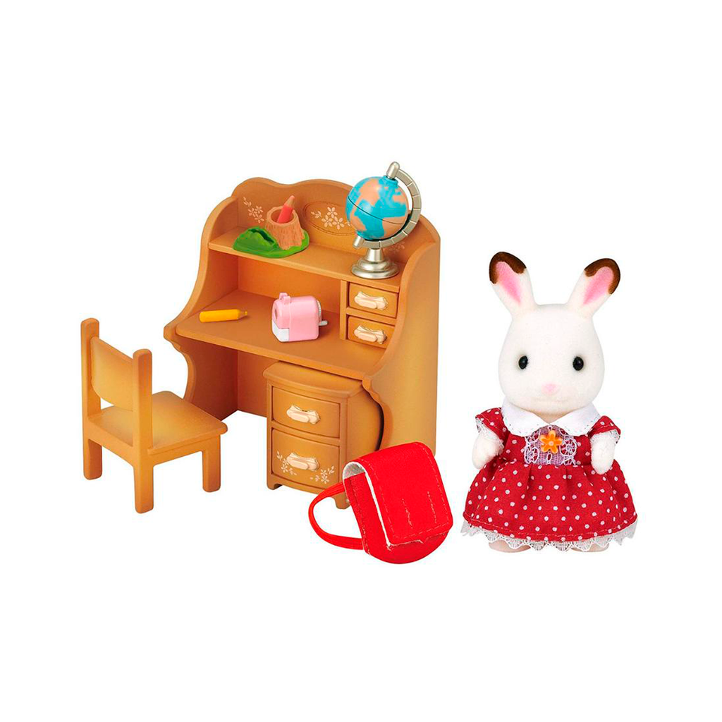 Hermana Coneja Chocolate Sylvanian Families Set Escritorio