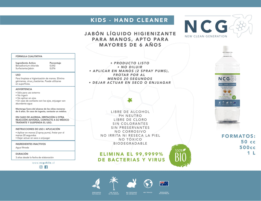 KIDS HAND CLEANER 1 LITRO