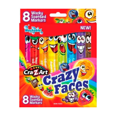 Marcadores con Aroma Cra Z Art Caras Locas Set 8 Colores