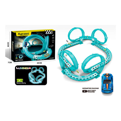 Pista de Auto Luminosa Magnetics con 4 Loops