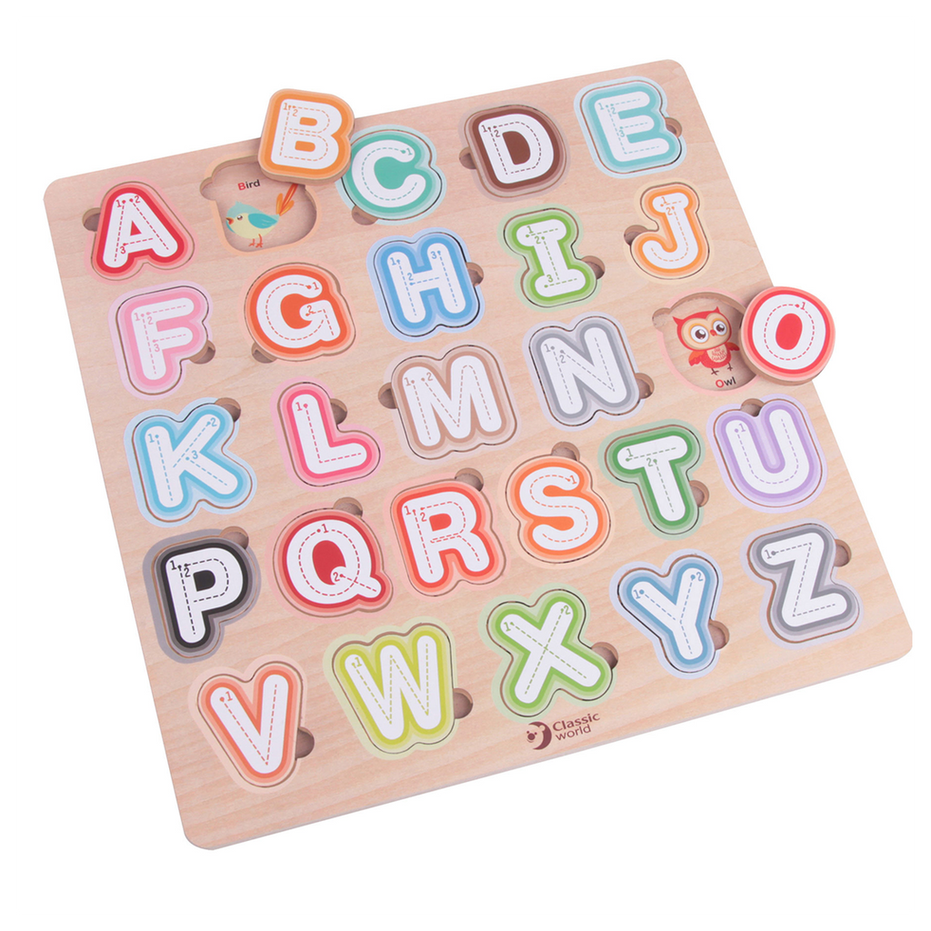 Puzzle Alfabeto Didáctico de Madera Classic World