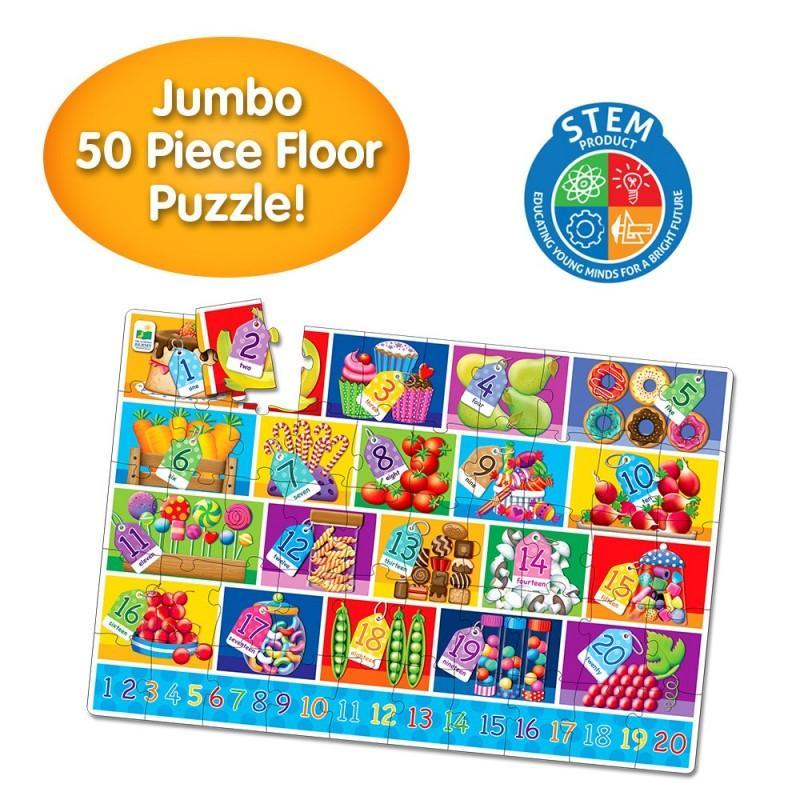 Puzzle grande 50 piezas Números The Learning Journey