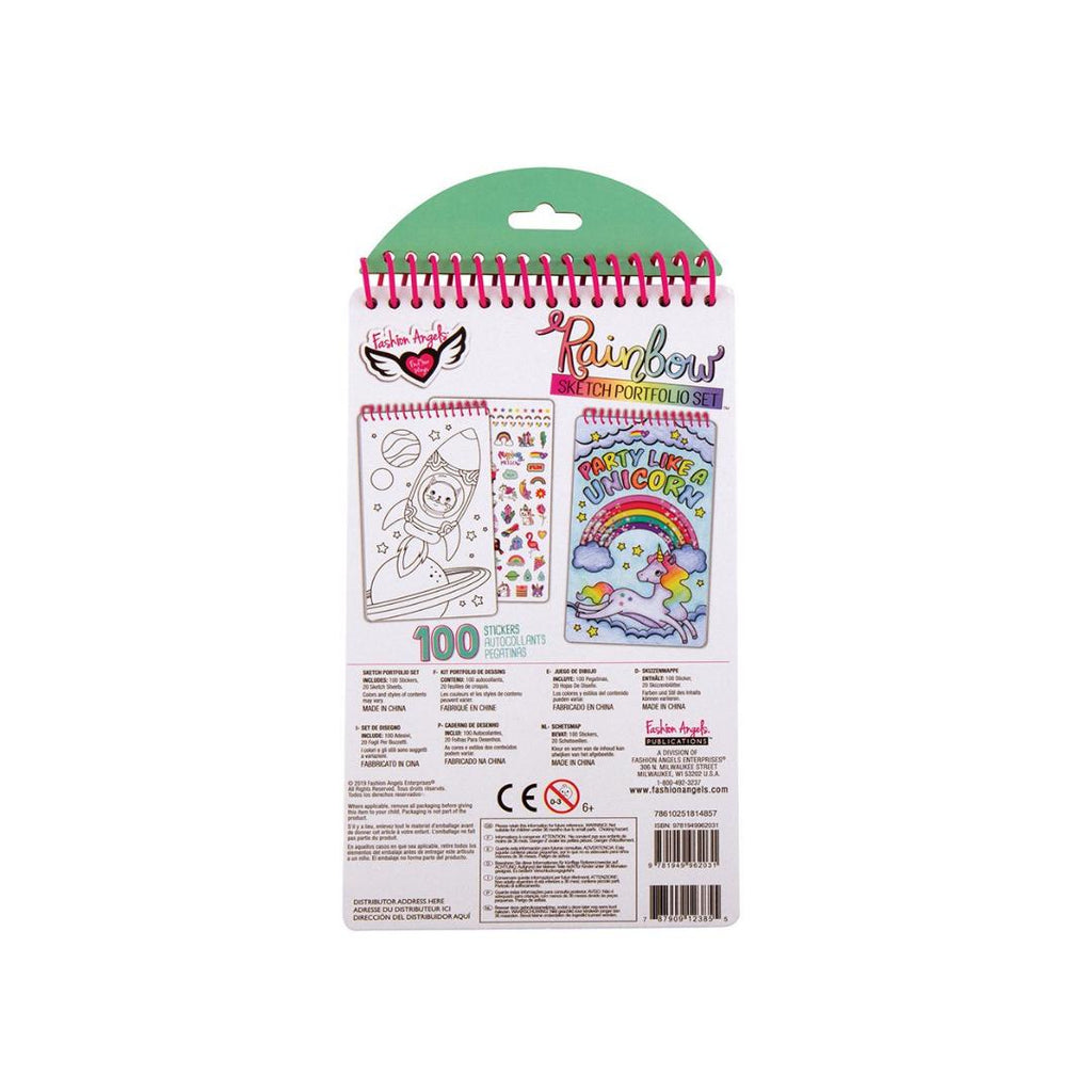 Libreta para Colorear Arcoiris Fashion Angels