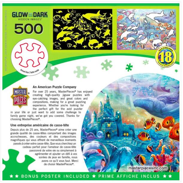 Puzzle Sea Castle 500 piezas Glow in the Dark Masterpieces