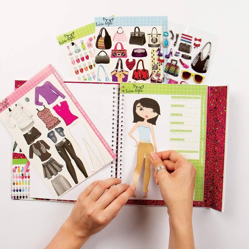 Cuaderno para Diseñar con Stickers Fashion Angels