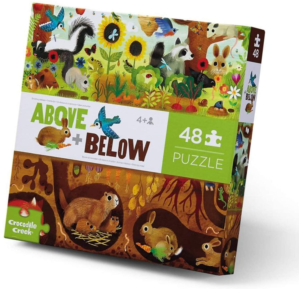 Puzzle Arriba y Abajo 48 piezas Jardin Crocodile Creek